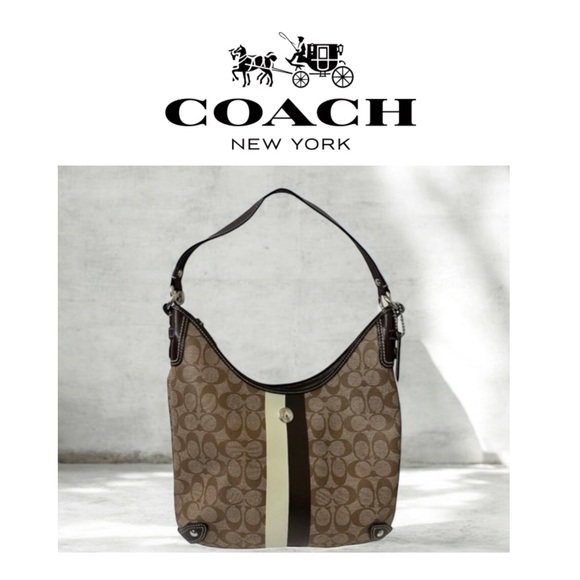 ❤️Y2K Vintage Authentic Coach Tan & Brown Hobo Purse - Excellent Condition!